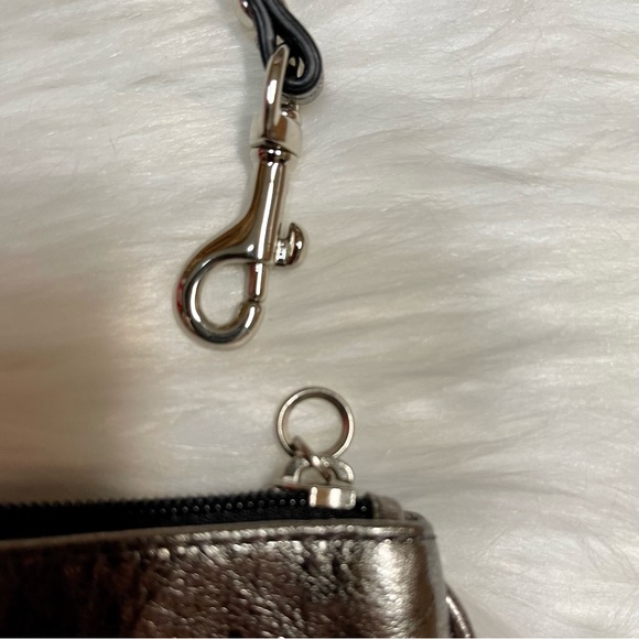 COACH LEATHER PEWTER WRISTLET NWT - Picture 8 of 13